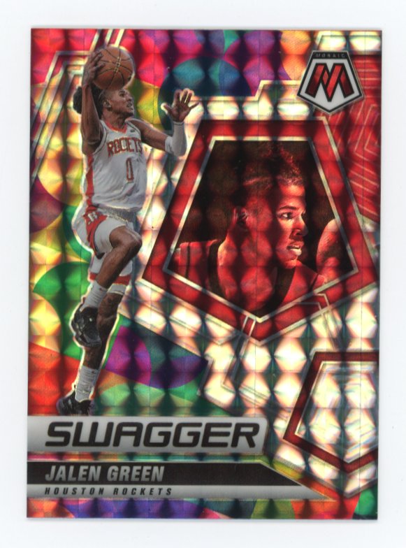 2021-22 Panini Mosaic Jalen Green #11 - Silver Mosaic Swagger