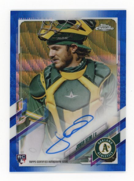 2021 Topps Chrome Jonah Heim #RA-JH - #/150 Blue Hyper Autograph