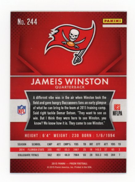 2015 Panini Prizm Jameis Winston RC #244