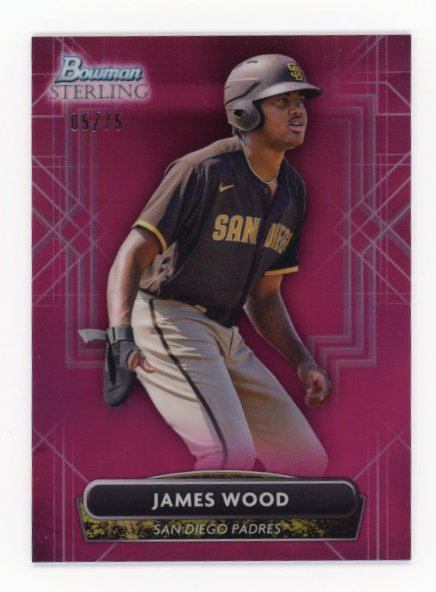 2022 Topps Bowman Sterling James Wood #BSP-57 - #/75 Pink Refractor