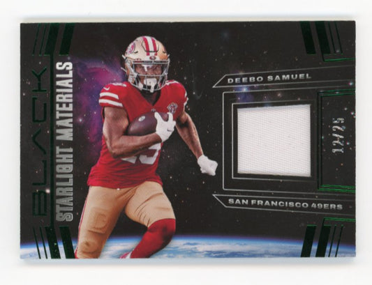 2022 Panini Black Deebo Samuel Starlight Materials #SLM-DBS - Green Relic #/25 49ers