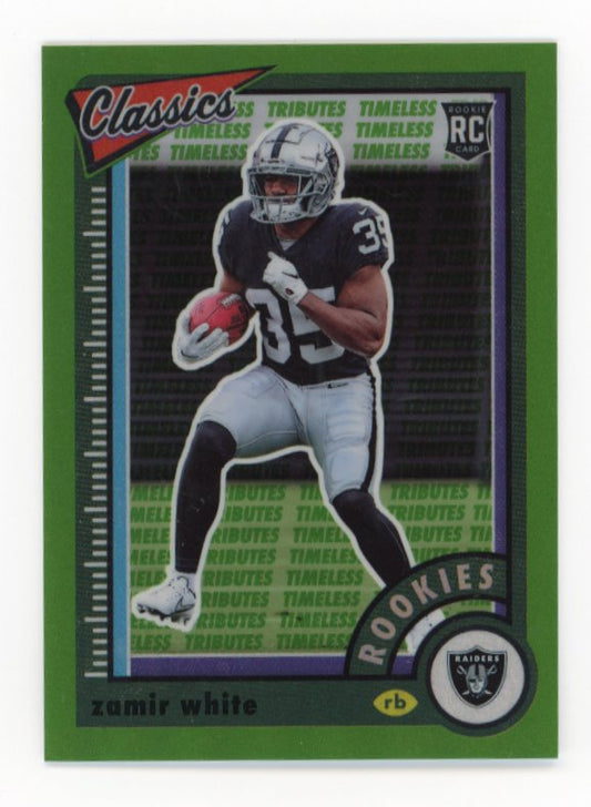 2022 Panini Classics Zamir White RC #184 - Green #/20 Raiders