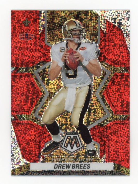 2022 Panini Mosaic Drew Brees #295 - Red Sparkle Saints