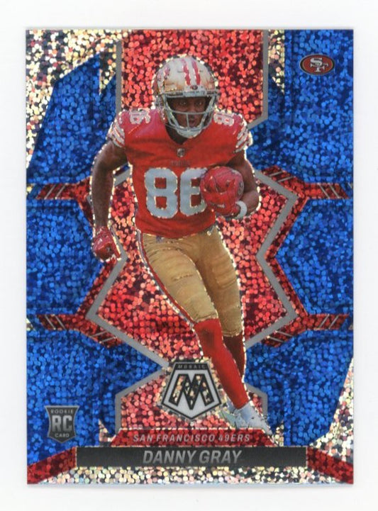 2022 Panini Mosaic Danny Gray RC #338 - Blue Sparkle 49ers